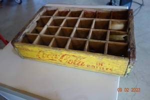 lot 263 image: Yellow Coke Wooden Container