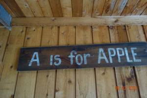 lot 262 image: A is for Apple sign