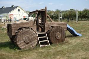lot 26 image: Wooden Monster Truck Playground 136 long
