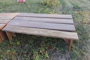 lot 271 image: 4 Benches used in outside ceremonies