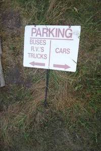 lot 276 image: Parking lot sign CarsRV Busses Trucks