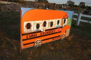 lot 278 image: 8 wide school bus face cut out sign