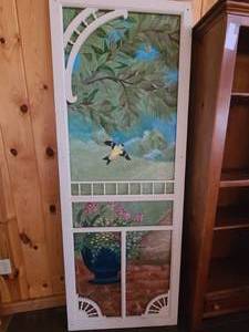 lot 338 image: Hummingbird Painted Door