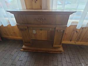 lot 342 image: Wooden Fireplace Mantle