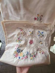 lot 346 image: Large Embroidered Tablecloth