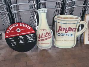 lot 350 image: Coffee and Milk Signage
