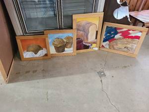 lot 218 image: custom fresh breadmuffinpieloaf bread paintings