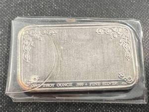 lot 11 image: 1 TROY OZ .999 FINE SILVER HAPPY BIRTHDAY BAR