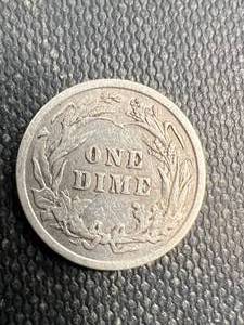 lot 17 image: 1901 US BARBER FULL LIBERTY DIME