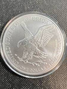 lot 37 image: 2023  AMERICAN SILVER EAGLE 1 TROY OZ .999 FINE SILVER IN AIRTITE