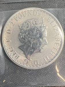 lot 62 image: 1 TROY OZ .999 FINE SILVER 2020 BRITTANIA ROUND