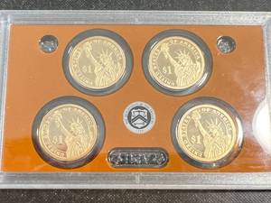 lot 74 image: 4 COIN PROOF US PRESIDENTIAL DOLLAR SET