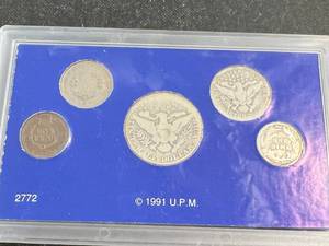 lot 77 image: US TYPE SET BARBER HALF BARBER QUARTER BARBER DIME LIB NICKEL INDIAN CENT