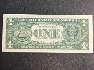 lot 85 image: $1 US BLUE SEAL SILVER CERTIFICATE 1957