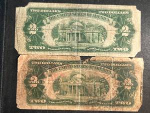 lot 90 image: GROUP OF 2 US RED SEAL $2 BILLS