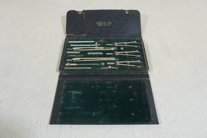 lot 21 image: Antique Favor  Ruhl Complete Draftsman Tool Set