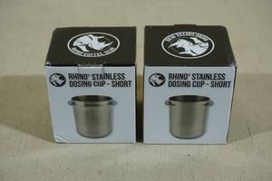 lot 30 image: 2 Rhino Stainless Dosing Cup -Short