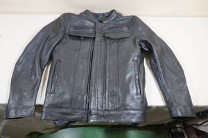 lot 118 image: FMC Raider Black Leather Conceal and Carry Jacket - Mens Medium