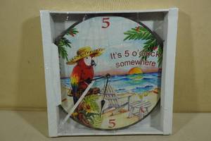 lot 136 image: Its 5 Oclock Some Where 15 Wall Clock