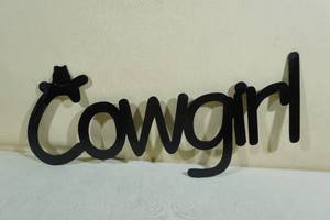 lot 271 image: Laser Cut Steel Plate Cowgirl Wall Dcor