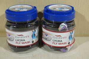 lot 280 image: 2 Professionals Choice Lycra Fly Masks -Cob