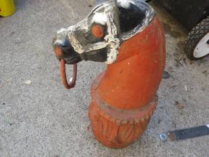 lot 29 image: Cast Iron Horse Fence Post Ornament