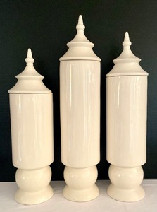 lot 83 image: Three Charming Lidded Canisters