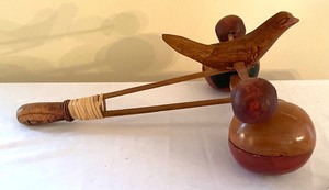 lot 79 image: Bird on Double Black One Hand Percussion Instrument
