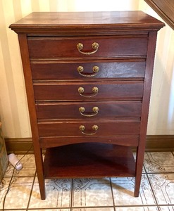 lot 72 image: Vintage Sheet Music Storage Cabinet