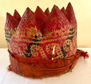 lot 67 image: Vintage Woven Crown from Borneo