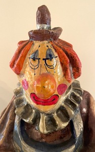 lot 266 image: Colorful Paper Mache Clown