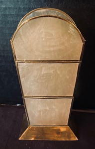 lot 284 image: Capiz Shell Tray, Trinket Box and Vase
