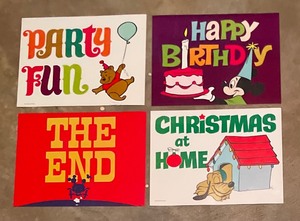 lot 287 image: Set of 8 Full Color Disney Title Cards