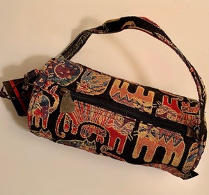 lot 115 image: Hand Woven Cat Themed Purse - New With Tags
