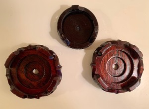 lot 139 image: Three Asian Wooden Vase Stands