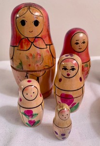 lot 352 image: Wooden Decorative Spoons, Russian Nesting Dolls and More