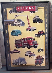lot 344 image: Construction Equipment and  Trucks Framed Prints