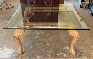 lot 469 image: Gorgeous Glass Top Coffee Table