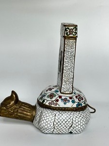 lot 161 image: Cloisonn Style Ashtray and Match Holder