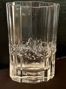 lot 17 image: iittala Pallas Ice Pattern Glass Vase