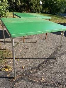 lot 404 image: Two Metal Folding Camp Tables