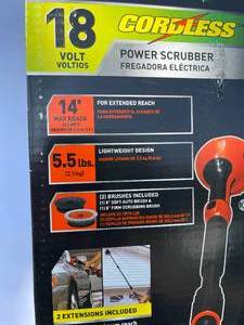 lot 419 image: Black and Decker 18 Volt Rechargeable Power Scrubber Model NPS1018