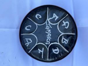 lot 439 image: Vintage Handmade Steel Jamaican Drum