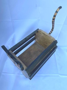 lot 528 image: Fun Handmade Cat Lovers Wooden Planter  Storage Piece
