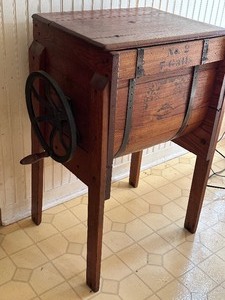 lot 16A image: Antique Wooden Butter Churn