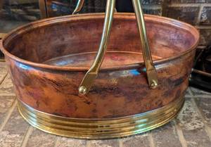 lot 371 image: Assorted Copper Fireplace Tools and Buckets
