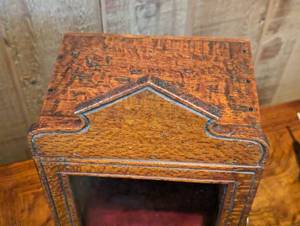 lot 244 image: Small Antique Oak Display Case