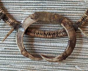 lot 248 image: Vintage Ethnic Wall Decor Including a Tibetan Coin Purse