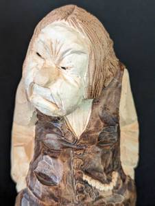 lot 519 image: Vintage Danish Surkarten Chalkware Old Man Figurine