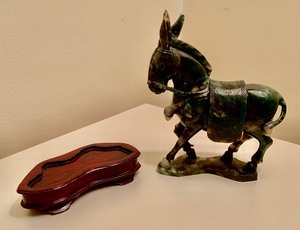 lot 104 image: Jade Donkey Figurine from Asia